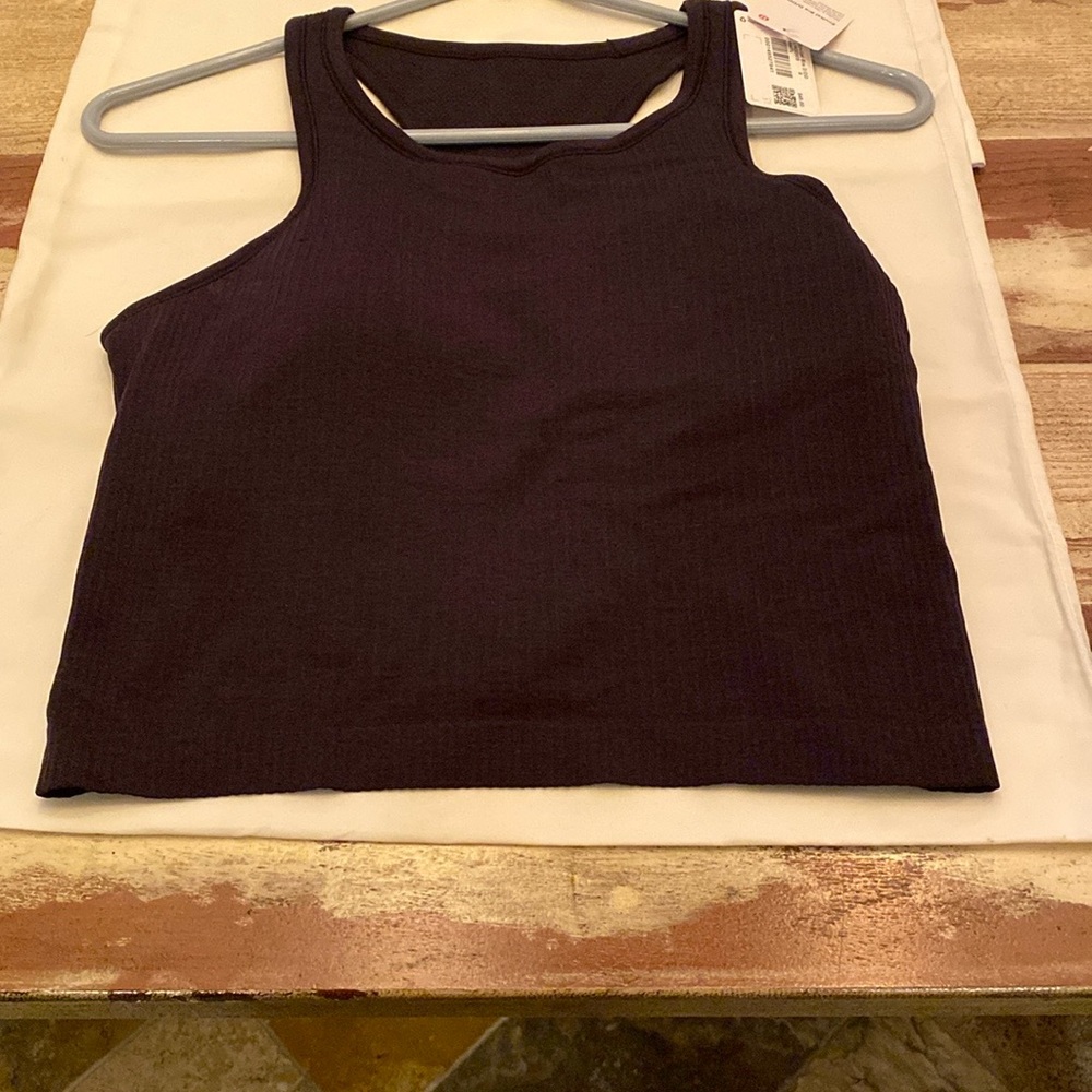 Lululemon Black Sleeveless Crop Tank Top
